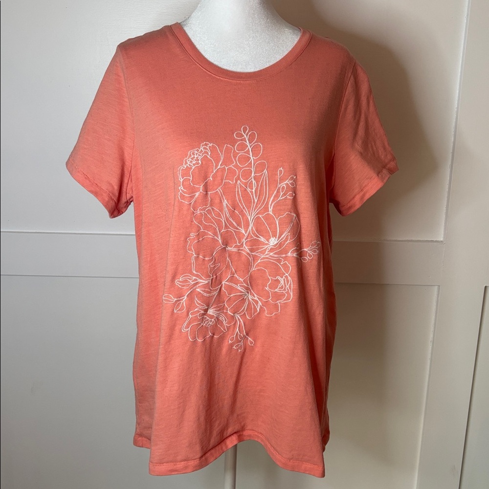Lane Bryant embroidered Pink Top size 14/16 in good condition